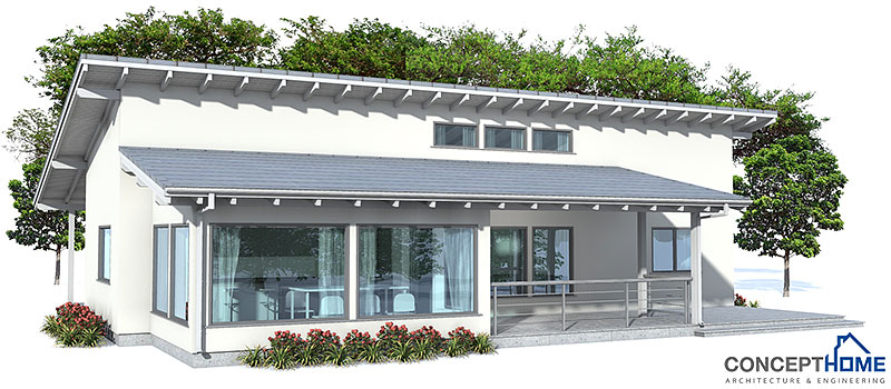 economical minimalist floor Simple flt roof home design in 1305 sq. feet