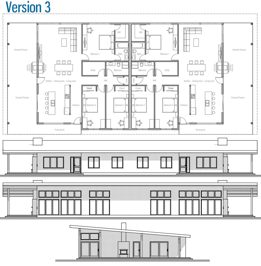 house design duplex-house-plan-ch714d 22