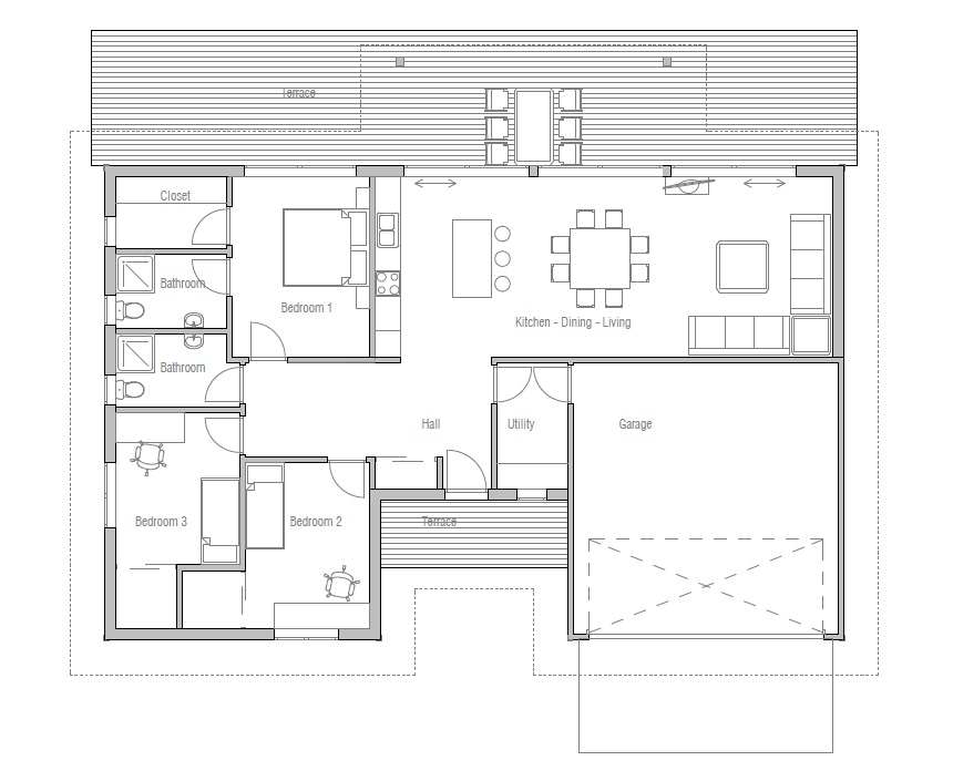 house design one-floor-house-design-ch100 10