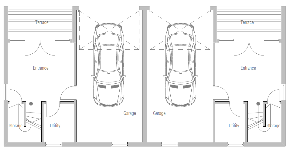 house design duplex-house-plan-ch412d 10