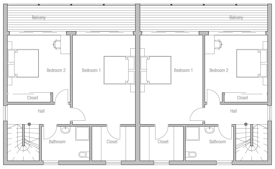 house design duplex-house-plan-ch412d 11