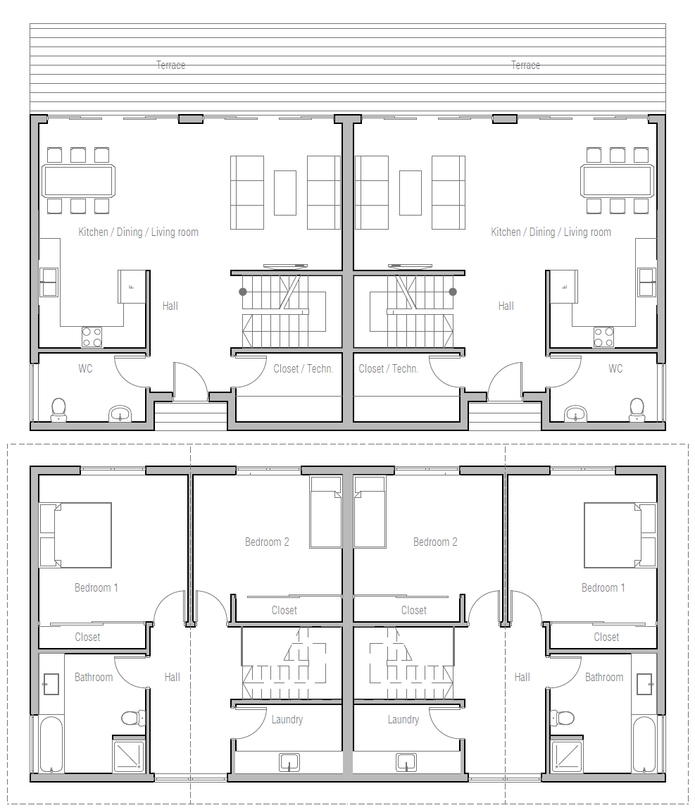 house design duplex-house-plan-ch350d 11