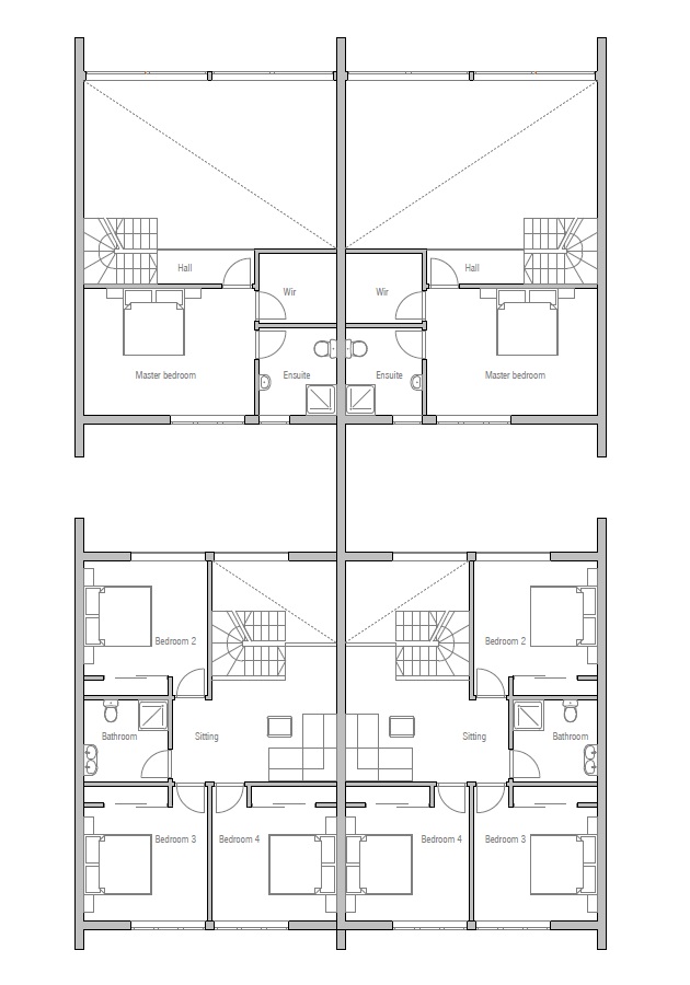 house design semi-detached-house-plan-ch108d 12