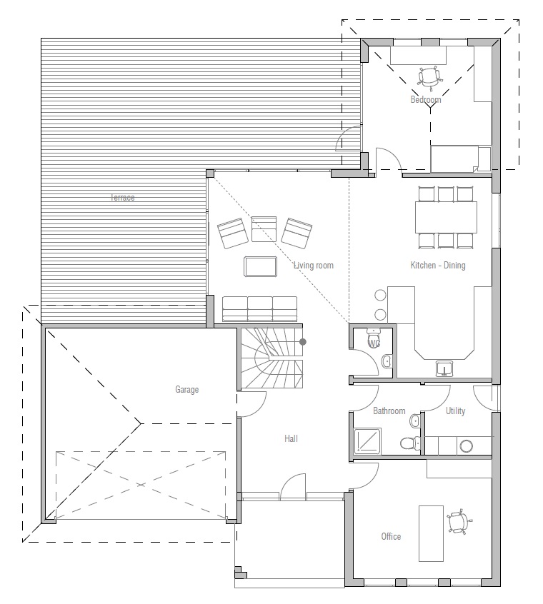 house design Contemporary-home-plan-oz18 10