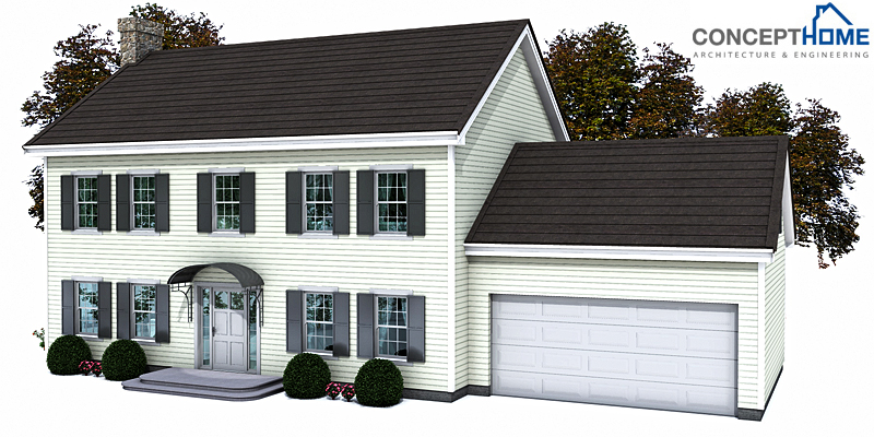 house design small-colonial-house-plan-ch150 3