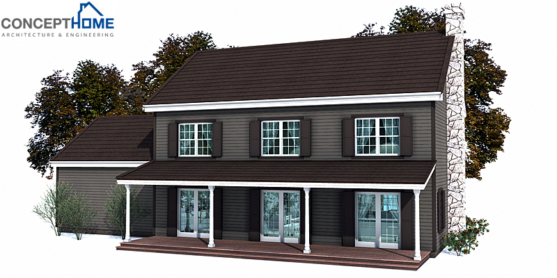 house design small-colonial-house-plan-ch150 6