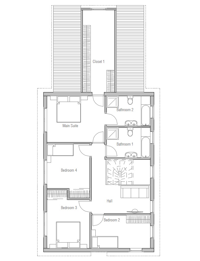 house design small-colonial-house-plan-ch150 11