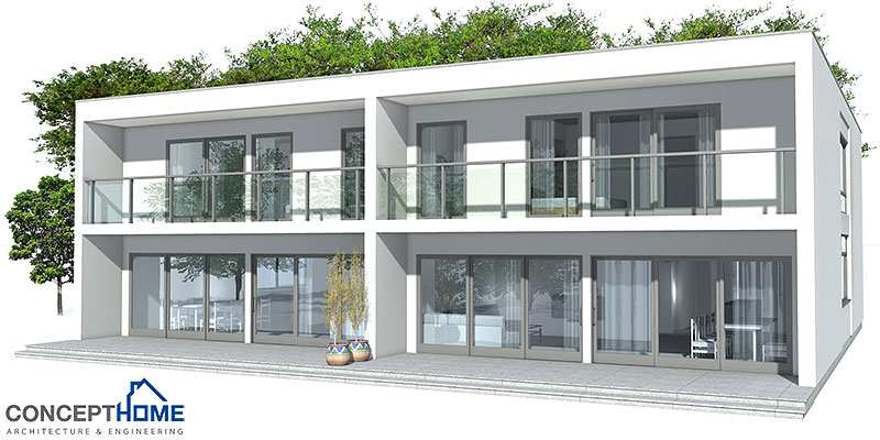 house design modern-duplex-house-plan-ch159 5