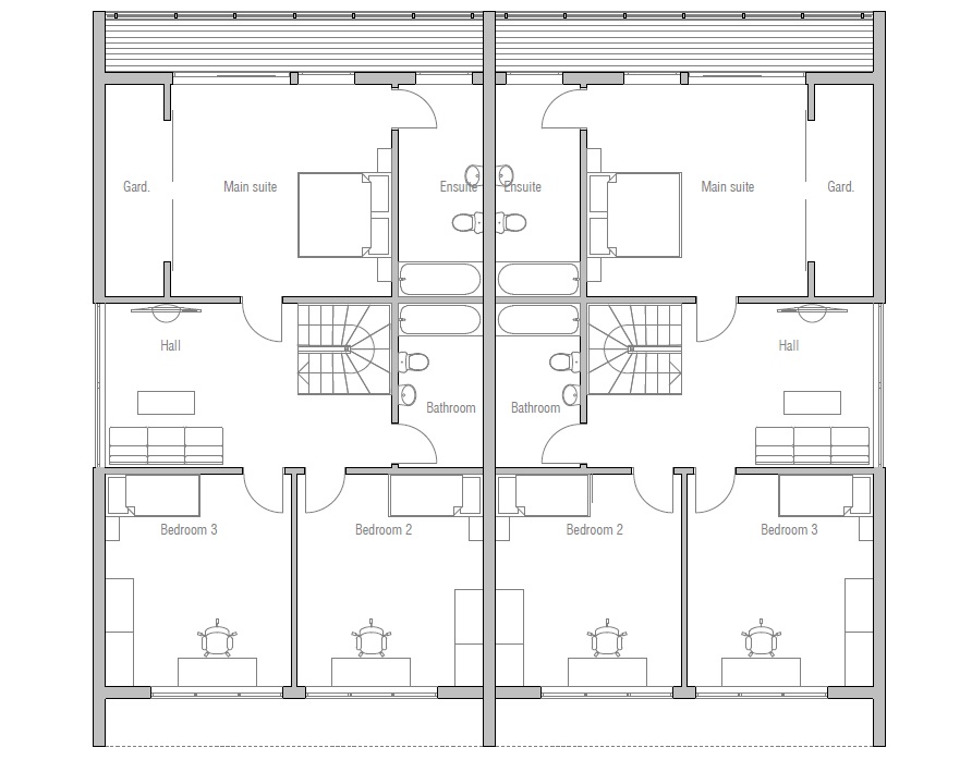 house design modern-duplex-house-plan-ch159 12