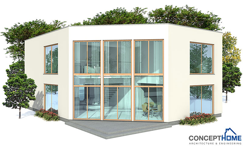 house design contemporary-house-plan-for-narrow-lot-ch160 6