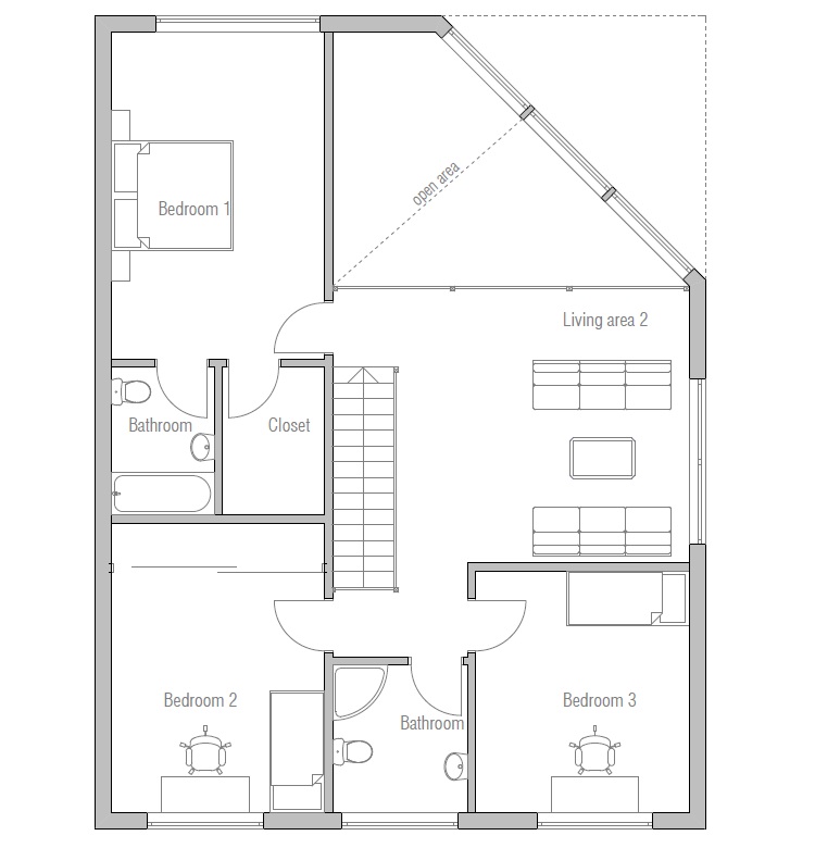 house design contemporary-house-plan-for-narrow-lot-ch160 12