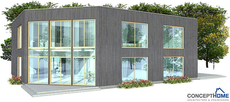 house design contemporary-duplex-house-plan-for-narrow-lot-ch160d 4
