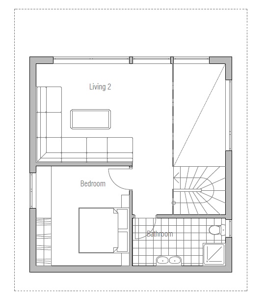 Small House Plan CH99 architectural design. Small Home Design with