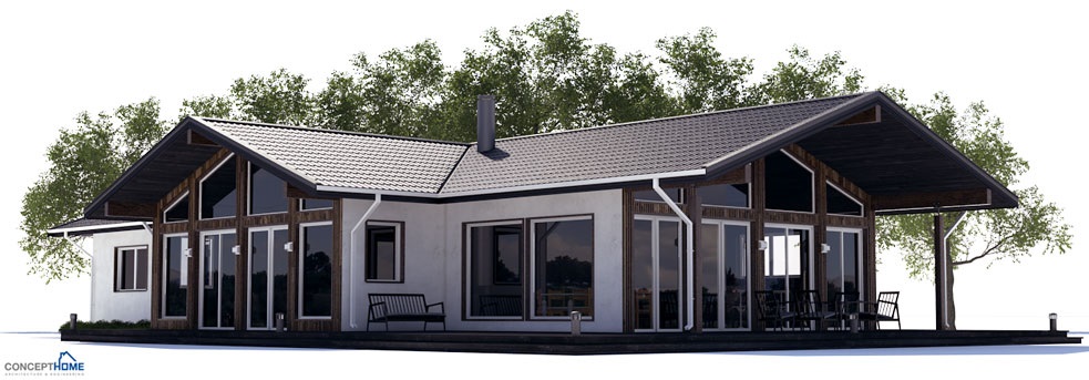 Small House Plan Ch192 With Vaulted Ceiling Small Home