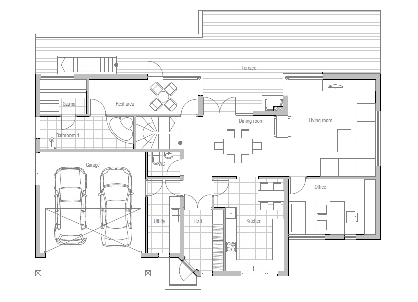  Modern  House  CH81 with floor plans  and details House  Plan 