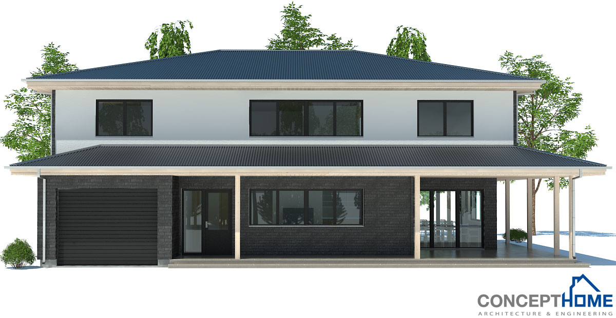 Modern House Plan Ch179 To Wide Lot With Two Floors,Gourmet Food Online Ireland