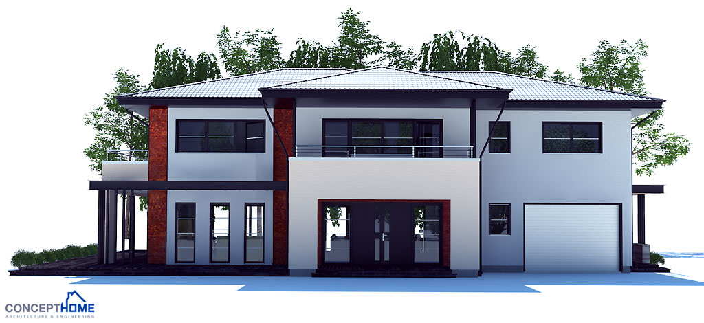  Large  Modern  House  Plan  with four bedrooms 