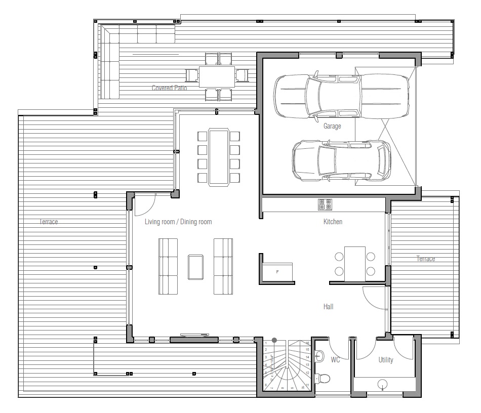 Modern House Plan With Very Large Balcony House Plan modern-house-plan-with-very-large-balcony-house-plan