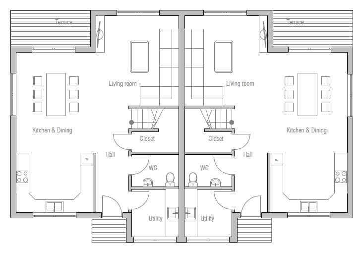 house design duplex-house-plan-ch135 10