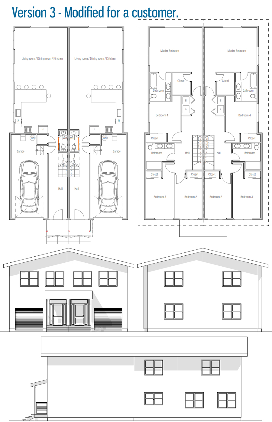house design duplex-house-plan-ch135 24