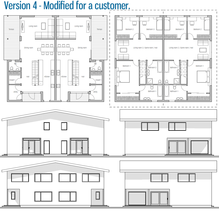 house design duplex-house-plan-ch135 26