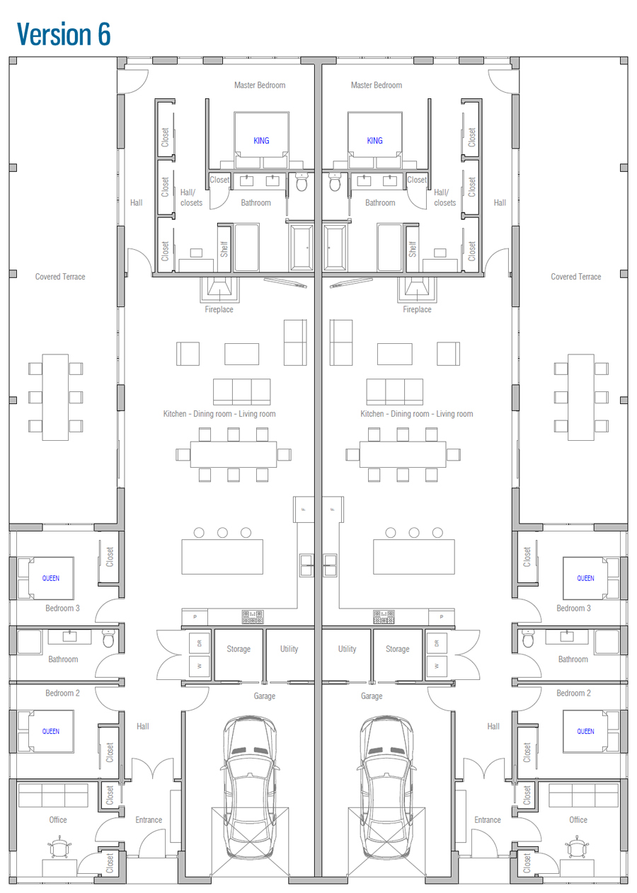 house design duplex-house-plan-ch267D 32