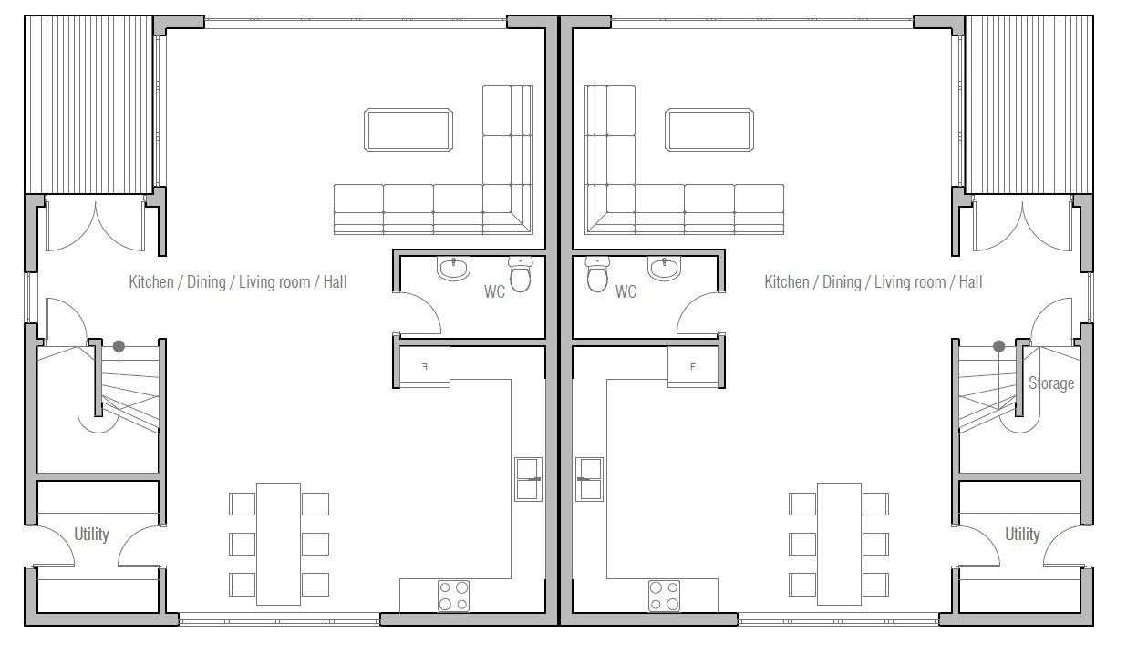  Duplex  House  Plan  CH392D House  Plan 