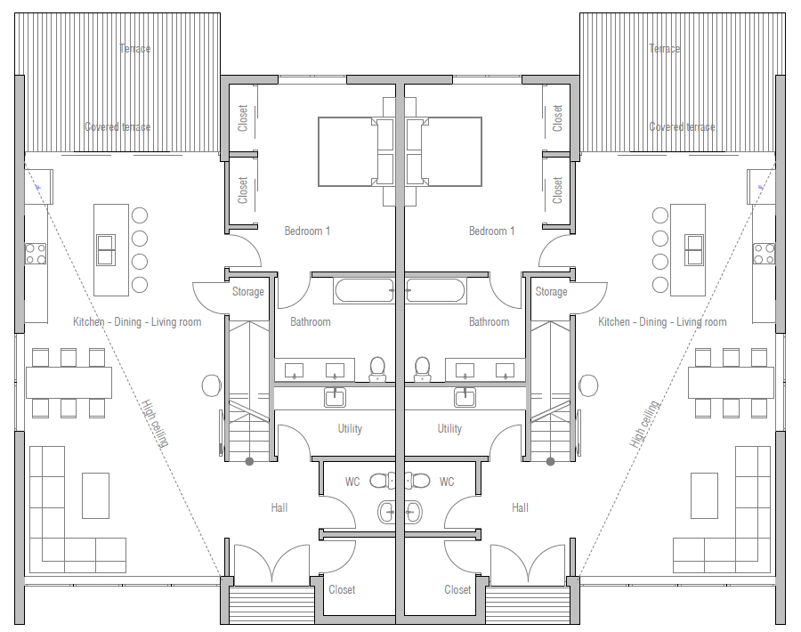 house design duplex-house-plan-ch429d 10