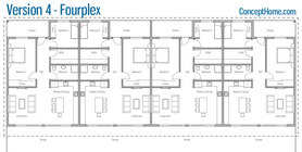 duplex house plans 32 HOUSE PLAN CH263D V4 Fourplex.jpg
